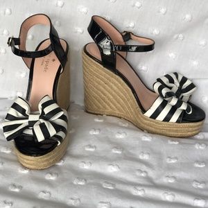 Kate Spade Striped Bow Wedge